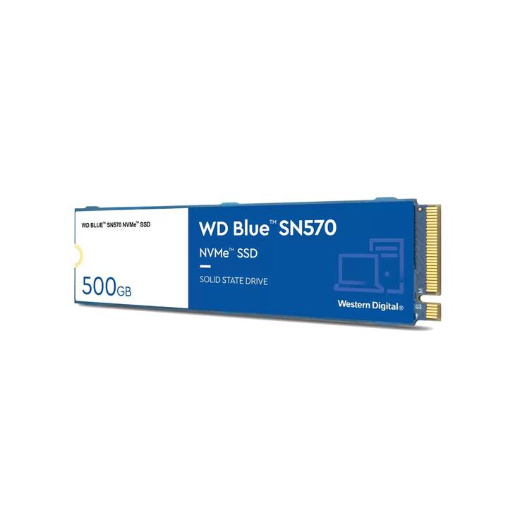 WESTERN DIGITAL Blue SN570 (PCI Express, 500 GB, Doré, Blanc)