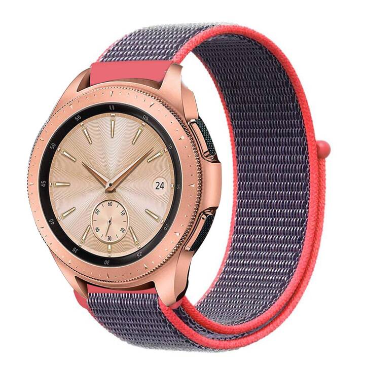 EG Cinturini (Samsung Galaxy Galaxy Watch3 45 mm, Grigio scuro, Rosso)