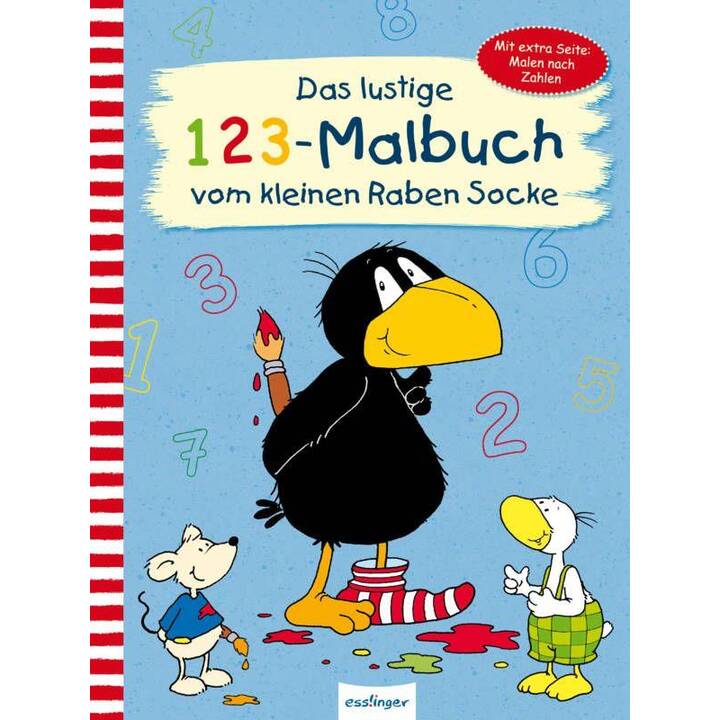 Der kleine Rabe Socke: Das lustige 1 2 3 - Malbuch vom kleinen Raben Socke