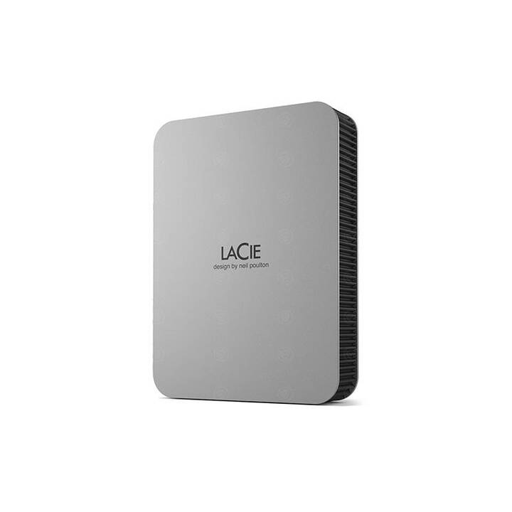 LACIE Mobile Drive (USB de type C, 4000 GB, Argent)