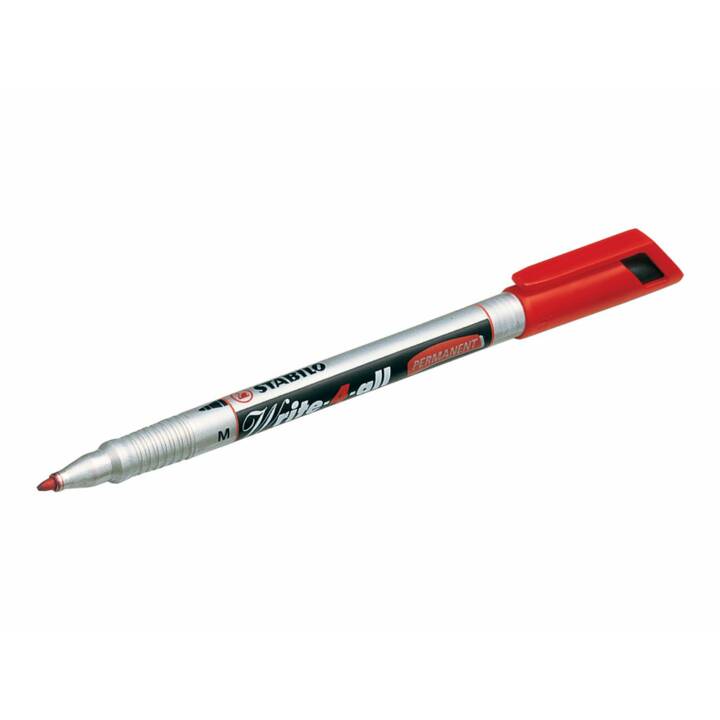 STABILO Marqueur permanent Write-4-all (Rouge, 1 pièce)