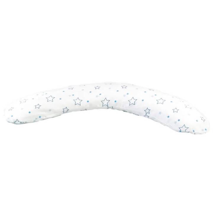 KULI-MULI Cuscini allattamento (100 cm, Blu, Bianco)