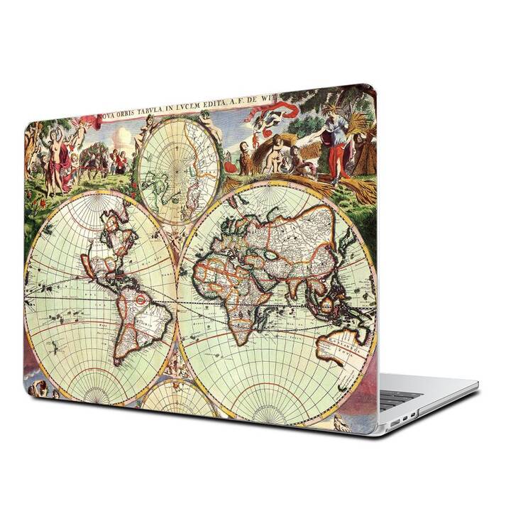 EG Coque rigide (MacBook Air 13" M2 2022, Carte géografique, Brun)