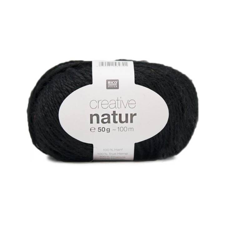 RICO DESIGN Wolle Creative Natur (50 g, Schwarz)