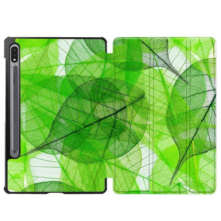 EG coque pour Samsung Galaxy Tab S8+ 12.4" (2022) - vert - feuilles