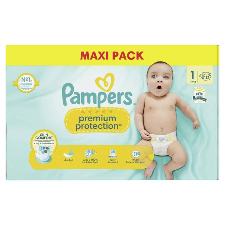 PAMPERS Premium Protection 1 (112 pièce)