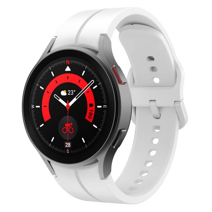 EG Cinturini (Samsung Galaxy Galaxy Watch5 44 mm / Galaxy Watch5 40 mm, Bianco)