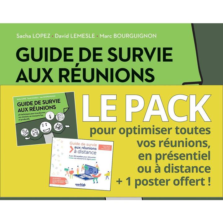 Pack Guide de survie aux réunions et Guide de survie aux réunions à distance + Poster