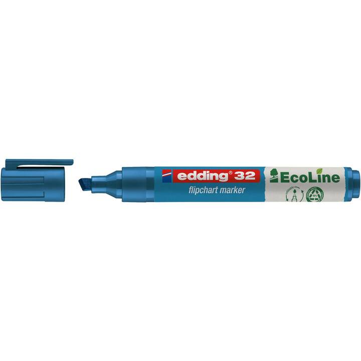 EDDING Marqueur pour Flipchart 32 EcoLine (Bleu, 1 pièce)