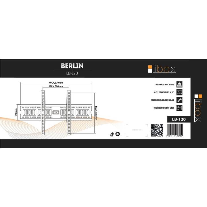 LIBOX Supporto a muro per TV Berlin (37" – 70")