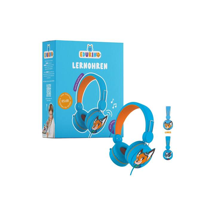 EDURINO Over-Ear Cuffie per bambini (Arancione, Blu)