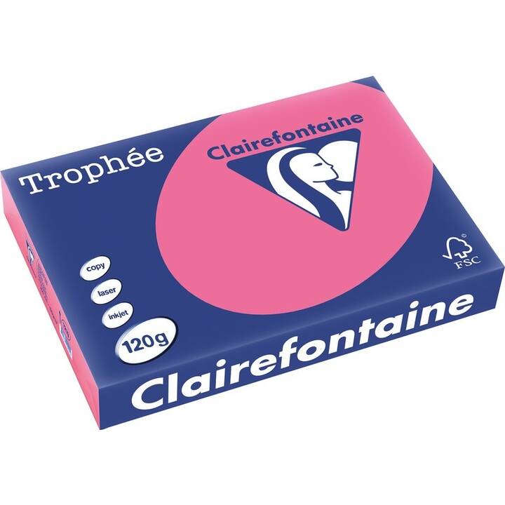 CLAIREFONTAINE Trophee Papier couleur (250 feuille, A4, 120 g/m2)