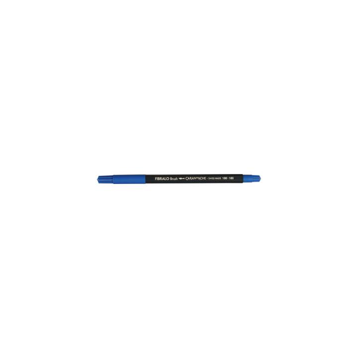 CARAN D'ACHE Fibralo Brush Filzstift (Blau, 1 Stück)