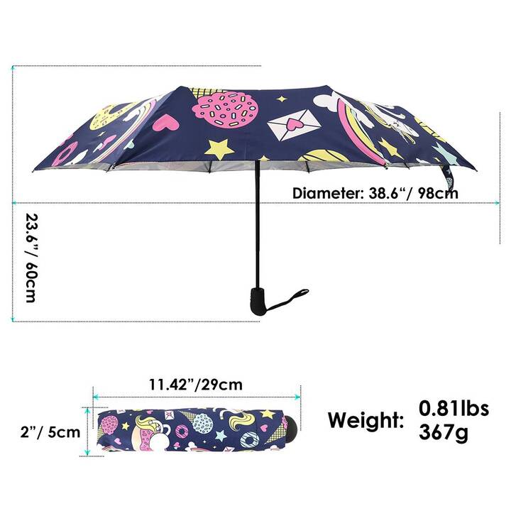EG Parapluie de poche  Licorne (98 cm)