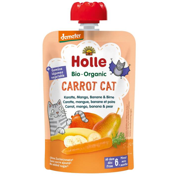 HOLLE Carrot Cat Fruchtpüree Quetschbeutel (100 g)