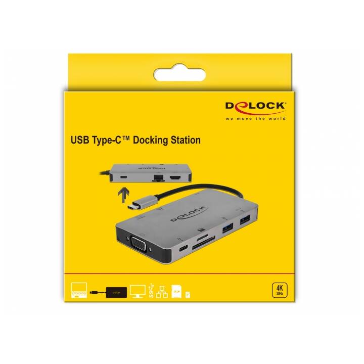 DELOCK Dockingstation (HDMI, VGA, 2 x USB 3.0 Typ-C)