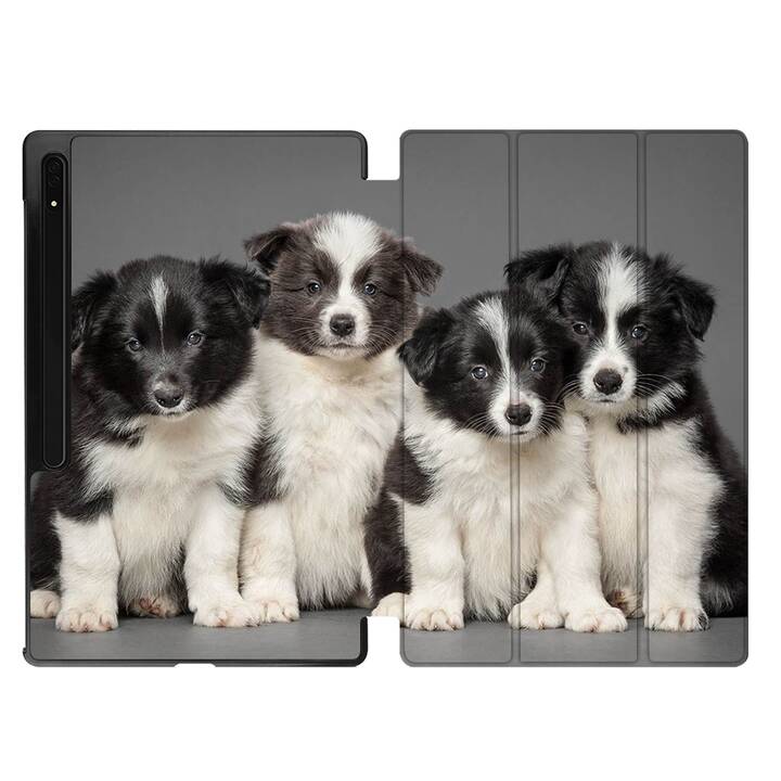 EG Hülle für Samsung Galaxy Tab S8 Ultra 14.6" (2022) - Schwarz - Hunde