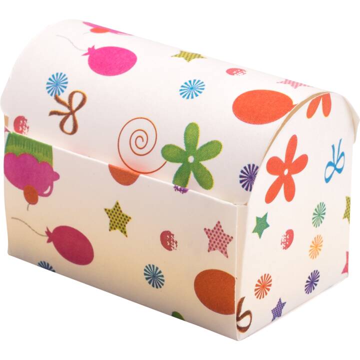 DEMMLER Geschenkbox Happy birthday (4 Stk, Luftballon, Stern, Blumen)