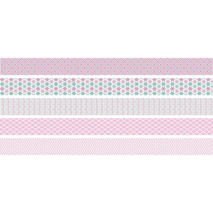 HEYDA Washi Tape Set (Rosa, Pink, 3 m)