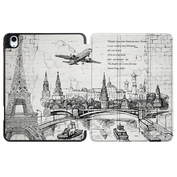 EG coque pour iPad Air 10.9" (2022) 5e génération - noir - lieux touristiques