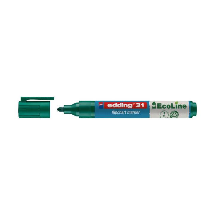 EDDING Marqueur pour Flipchart 31 EcoLine (Vert, 1 pièce)