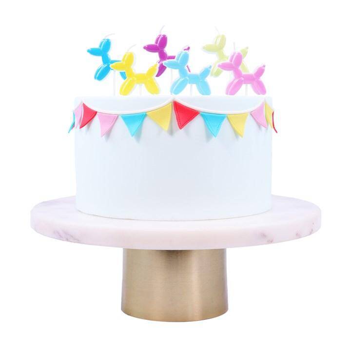 PME Candela per torta (6 pezzo, Compleanno, Multicolore)