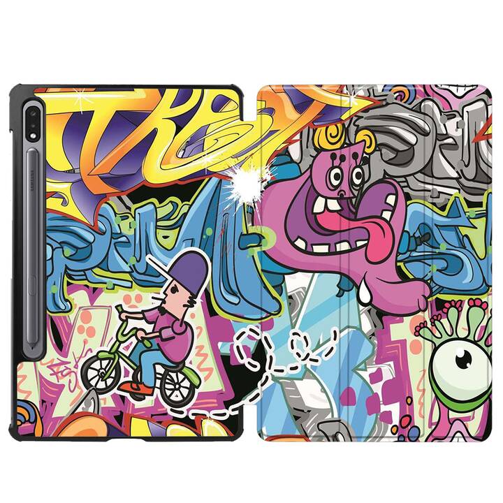 EG Hülle für Samsung Galaxy Tab S8 11" (2022) - Mehrfarbig - Graffiti