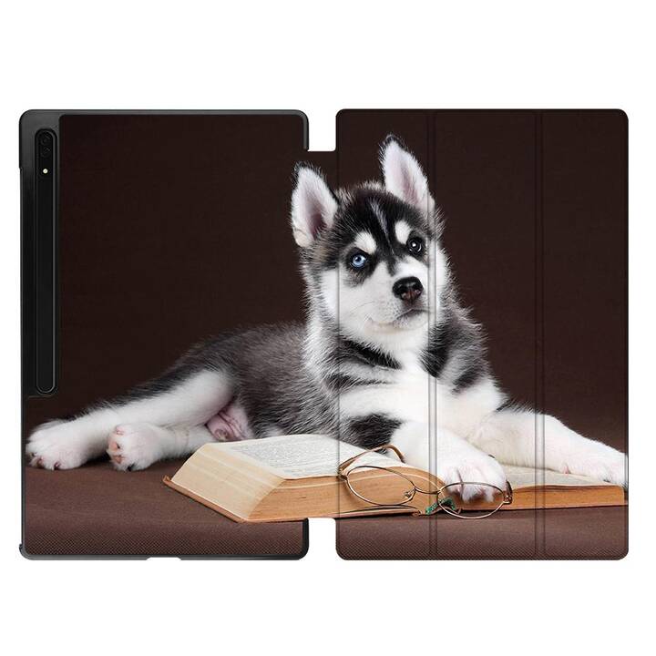 EG Housse (11", Galaxy Tab S9, Chiens, Gris)