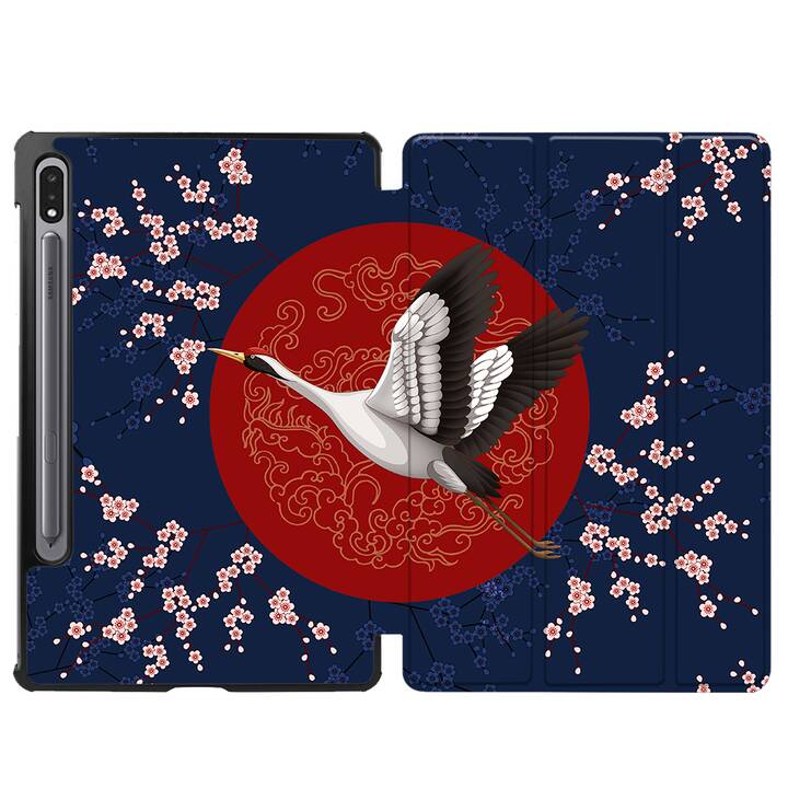 EG cover per Samsung Galaxy Tab S8+ 12.4" (2022) - blu - uccello gru