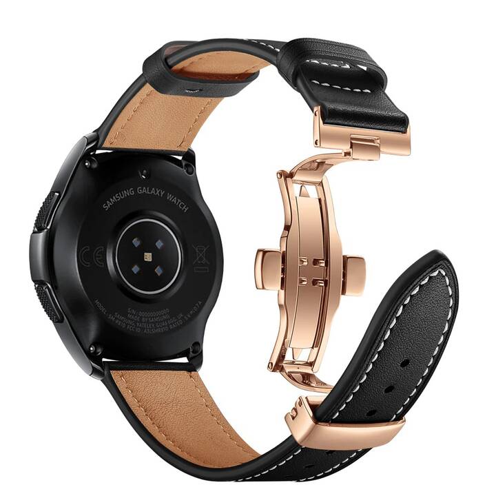 EG Armband (Samsung Galaxy Galaxy Watch 42 mm, Schwarz, Roségold)