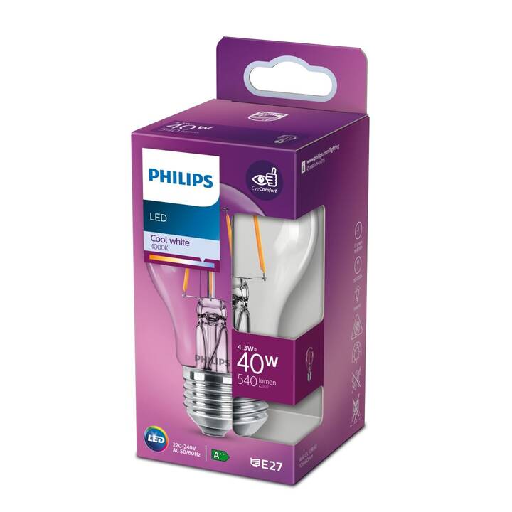 PHILIPS Ampoule LED Classic (E27, 4.3 W)