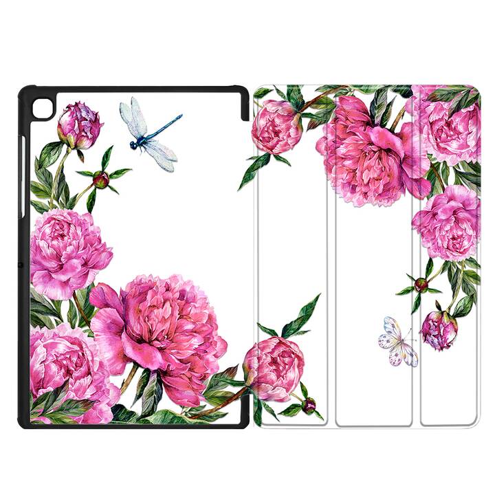 EG coque pour Samsung Galaxy Tab A7 Lite 8.7" (2021) - rose - fleurs