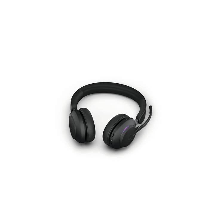 JABRA Office Headset Evolve2 65 MS Stereo (On-Ear, Kabellos, Schwarz)