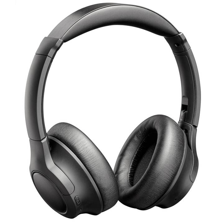 INTERTRONIC Cuffia Bluetooth on-ear HP-450 BT ANC (ANC, Bluetooth 5.3, Nero)