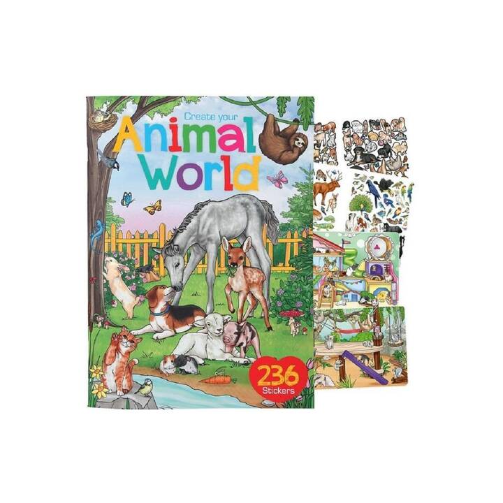 DEPESCHE Livres autocollants Animal World (Multicolore, 236 pièce)