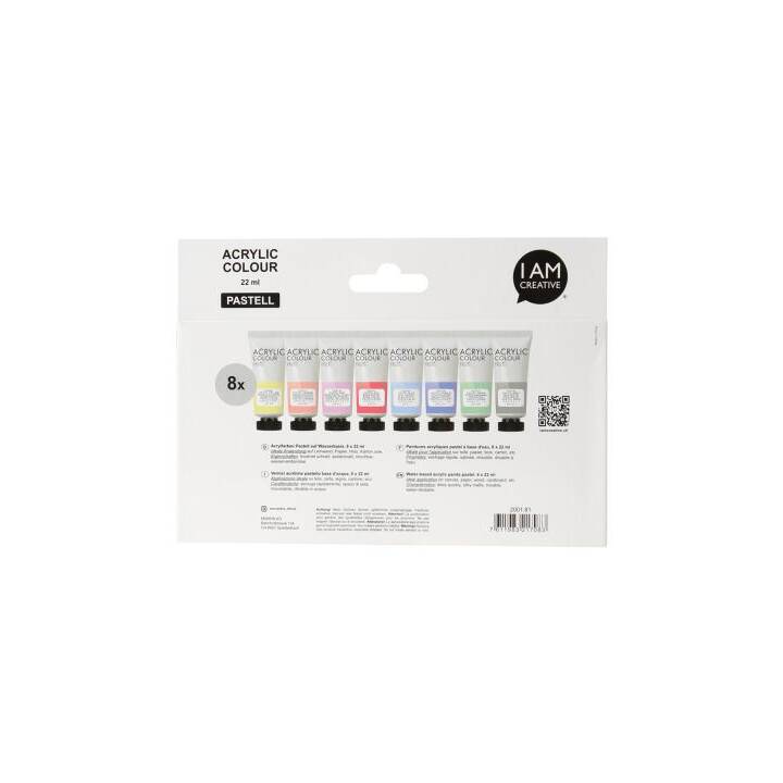 I AM CREATIVE Colore acrilica Set (8 x 22 ml, Colori assortiti)