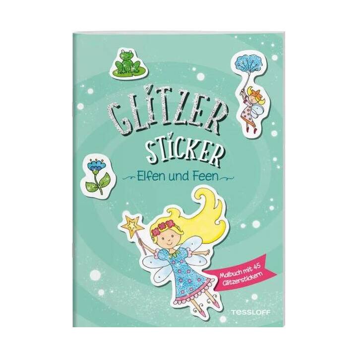 Glitzer Sticker Malbuch. Elfen und Feen