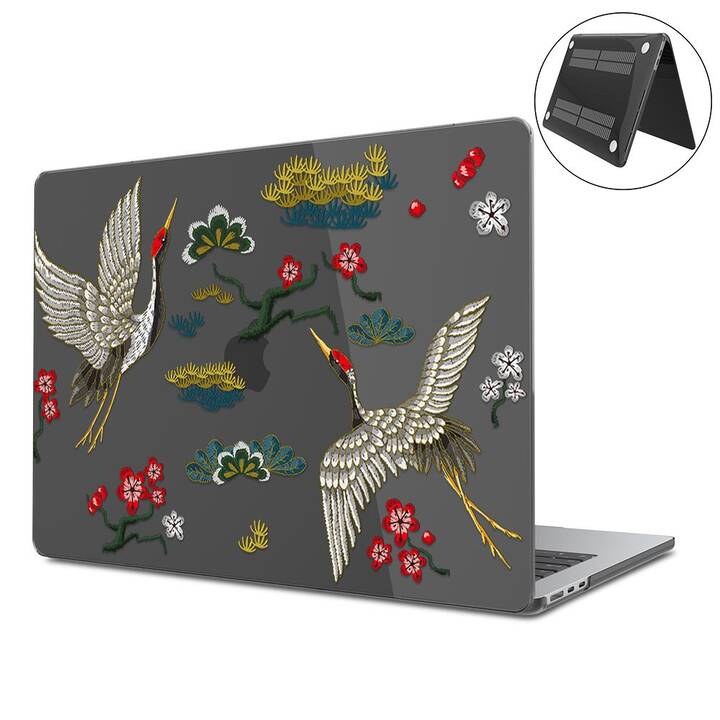 EG Hardcase (MacBook Air 13" M2 2022, Stickerei, Transparent, Schwarz)