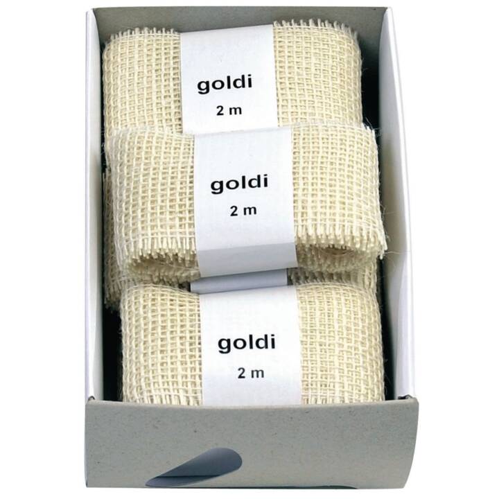 GOLDINA Ruban textile (Blanc, 2 m)