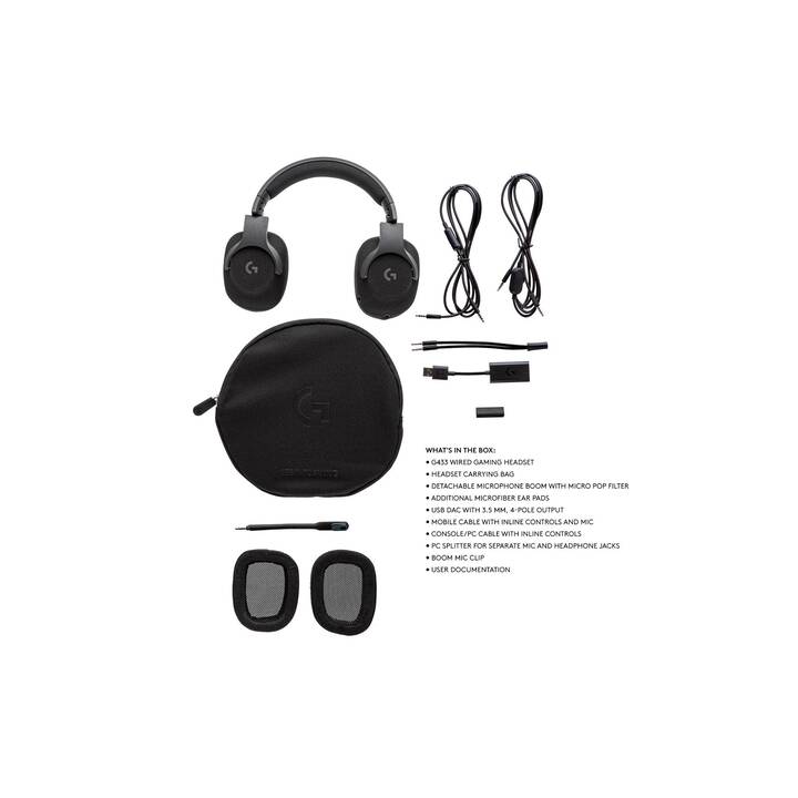 LOGITECH G433 (Over-Ear, Câble)