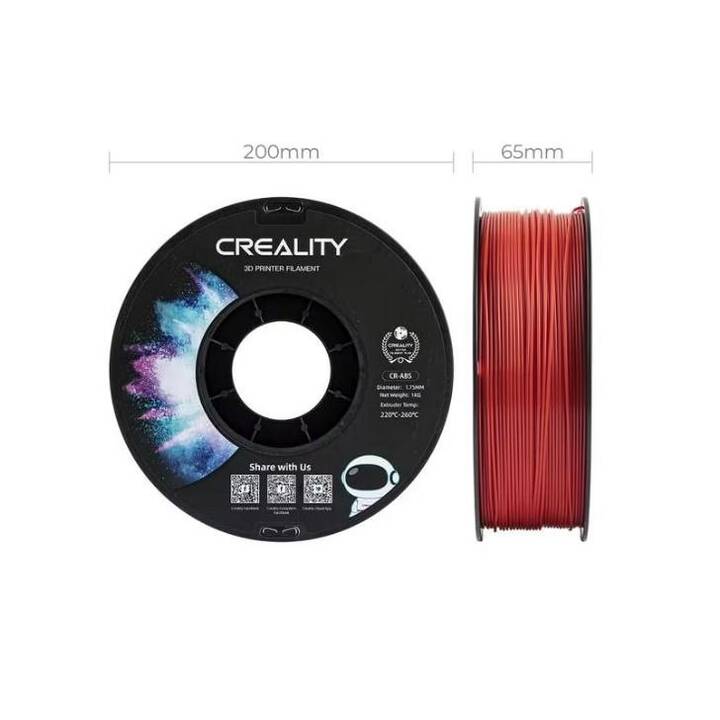 CREALITY Filament Rouge (1.75 mm, Acrylonitrile butadiène styrène (ABS))