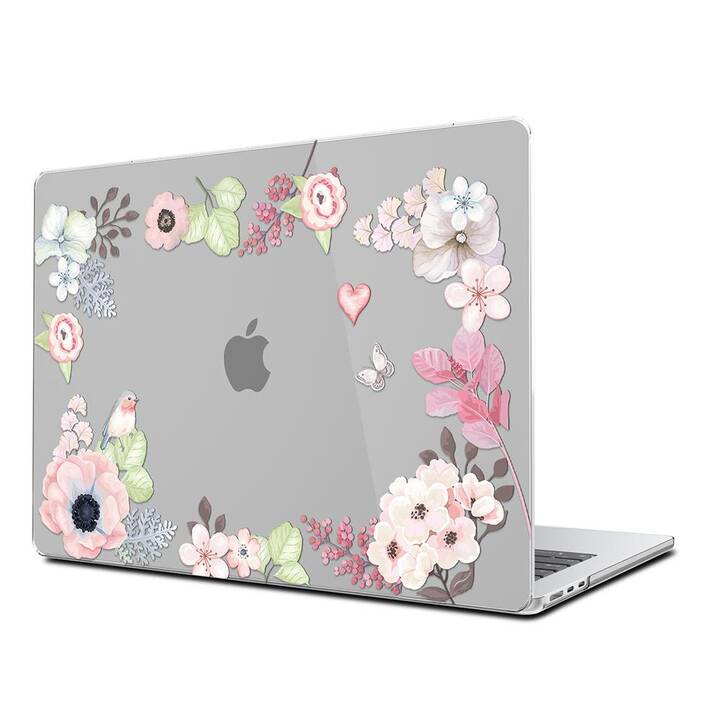 EG Hardcase (Macbook Air 15" M3 2024, Blumen, Rosa)