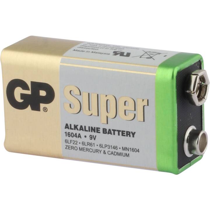 GP Super Alkaline Batterie (6LR61 / E / 9V, 10 pièce) Interdiscount