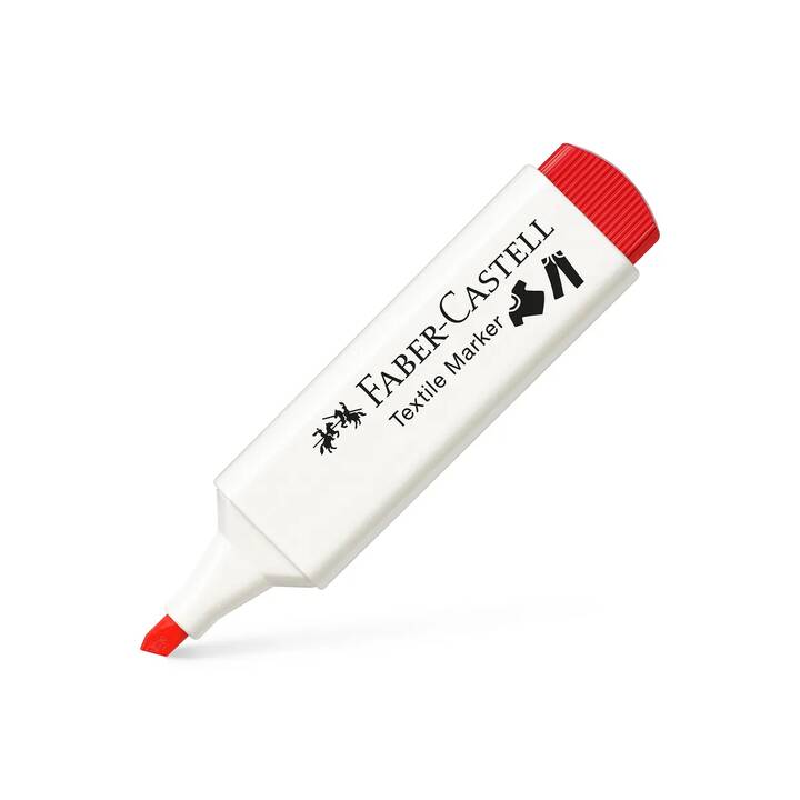 FABER-CASTELL Textilmarker (Rot, 1 Stück)