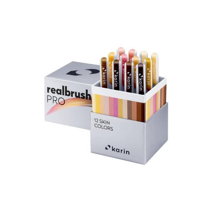 KARIN Real Brush Pro Crayon feutre (Coloris assortis, 12 pièce)