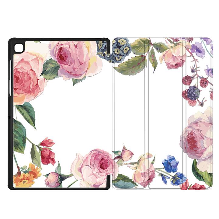 EG coque pour Samsung Galaxy Tab A7 Lite 8.7" (2021) - rose - fleurs