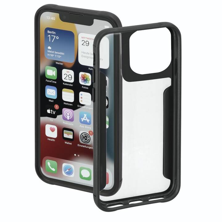 HAMA Backcover (iPhone 14 Pro, Transparente, Black)