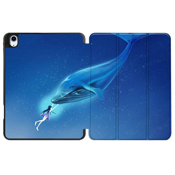 EG coque pour iPad Air 10.9" (2022) 5e génération - bleu - baleine