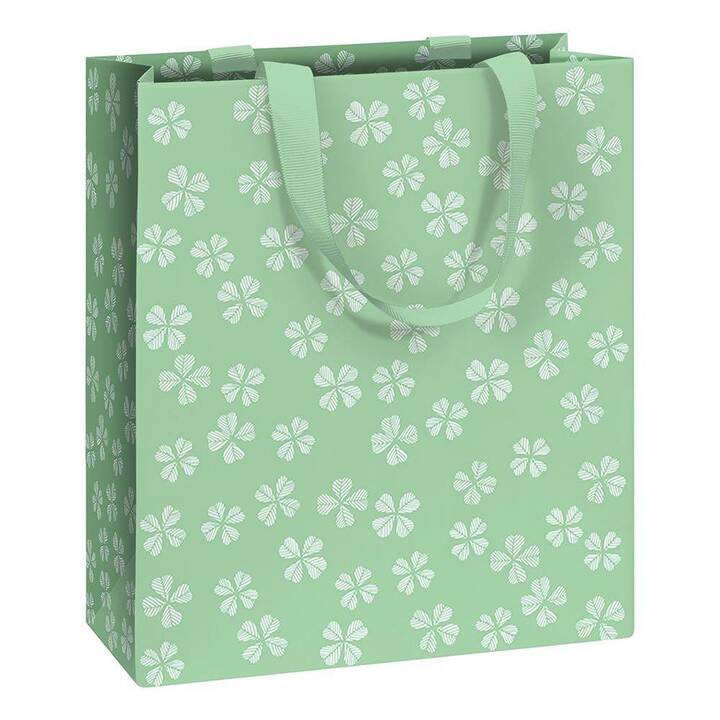 STEWO Sachet cadeau (Vert, Blanc, Fleurs)
