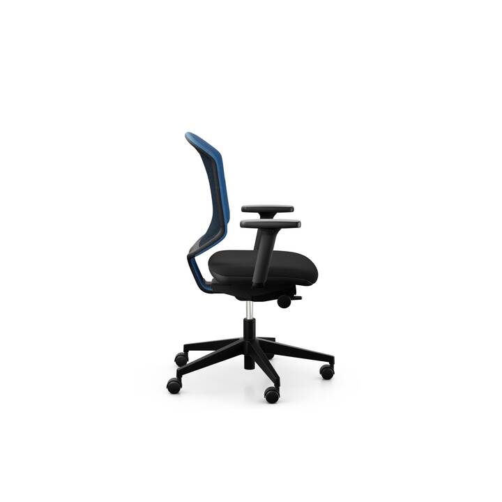 GIROFLEX Chair2Go 434 Sedia girevole per ufficio (Nero, Blu)